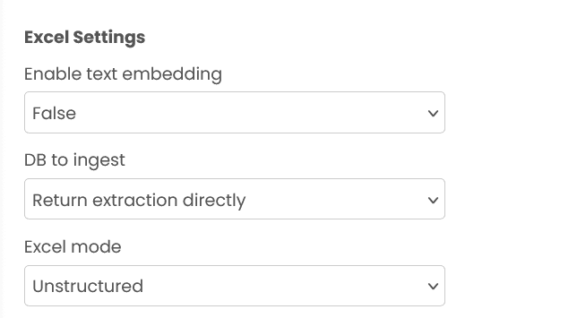 Excel unstructured mode configuration (Part 1)