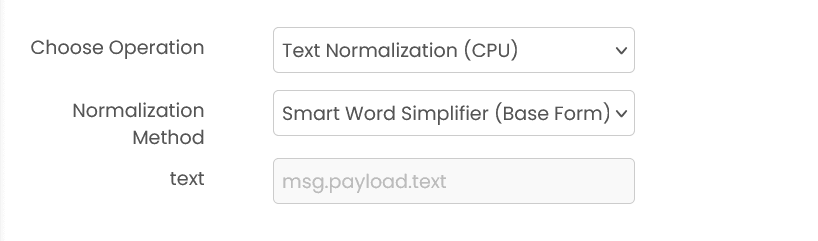 NLP Classifier configuration showing model selection and threshold
