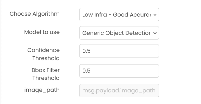 Object Detector configuration with multiple threshold options