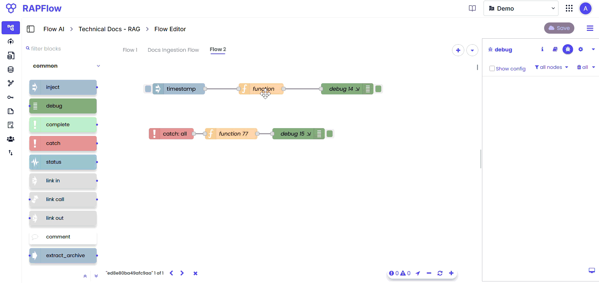 Catch blocks for error handling