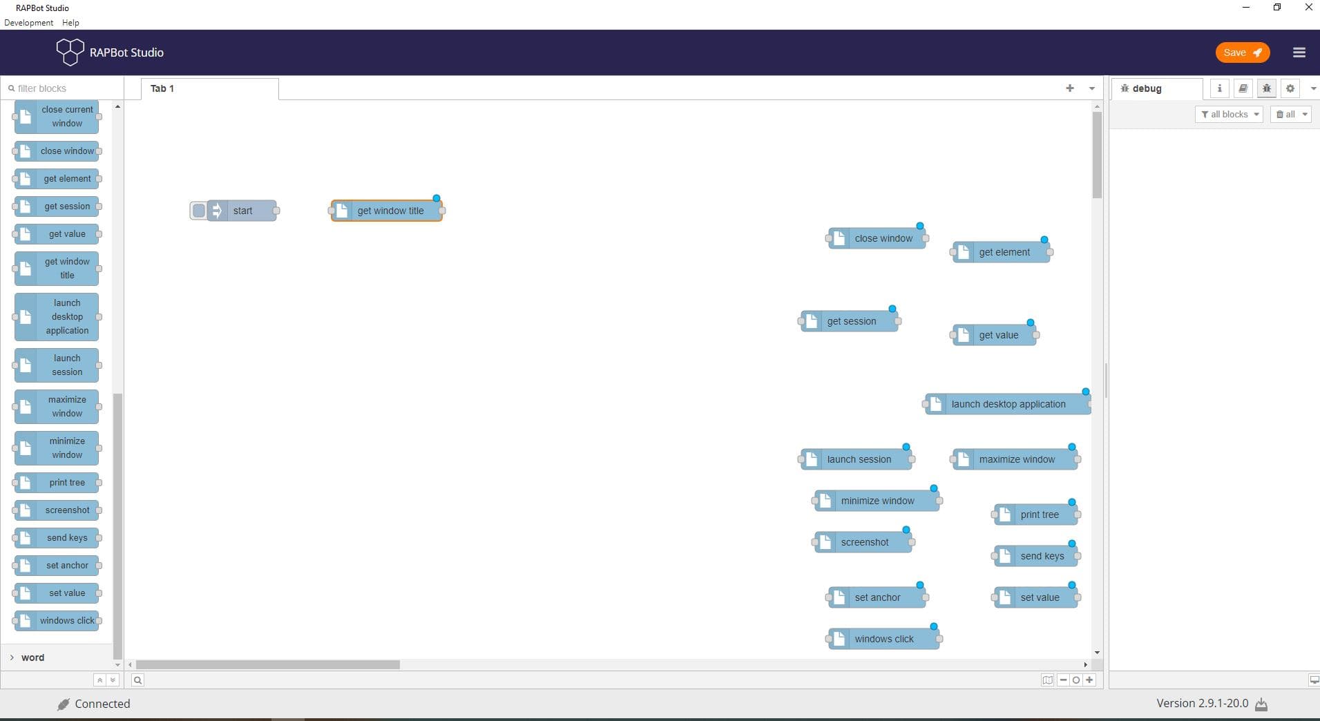 Bot Studio get window title block configuration